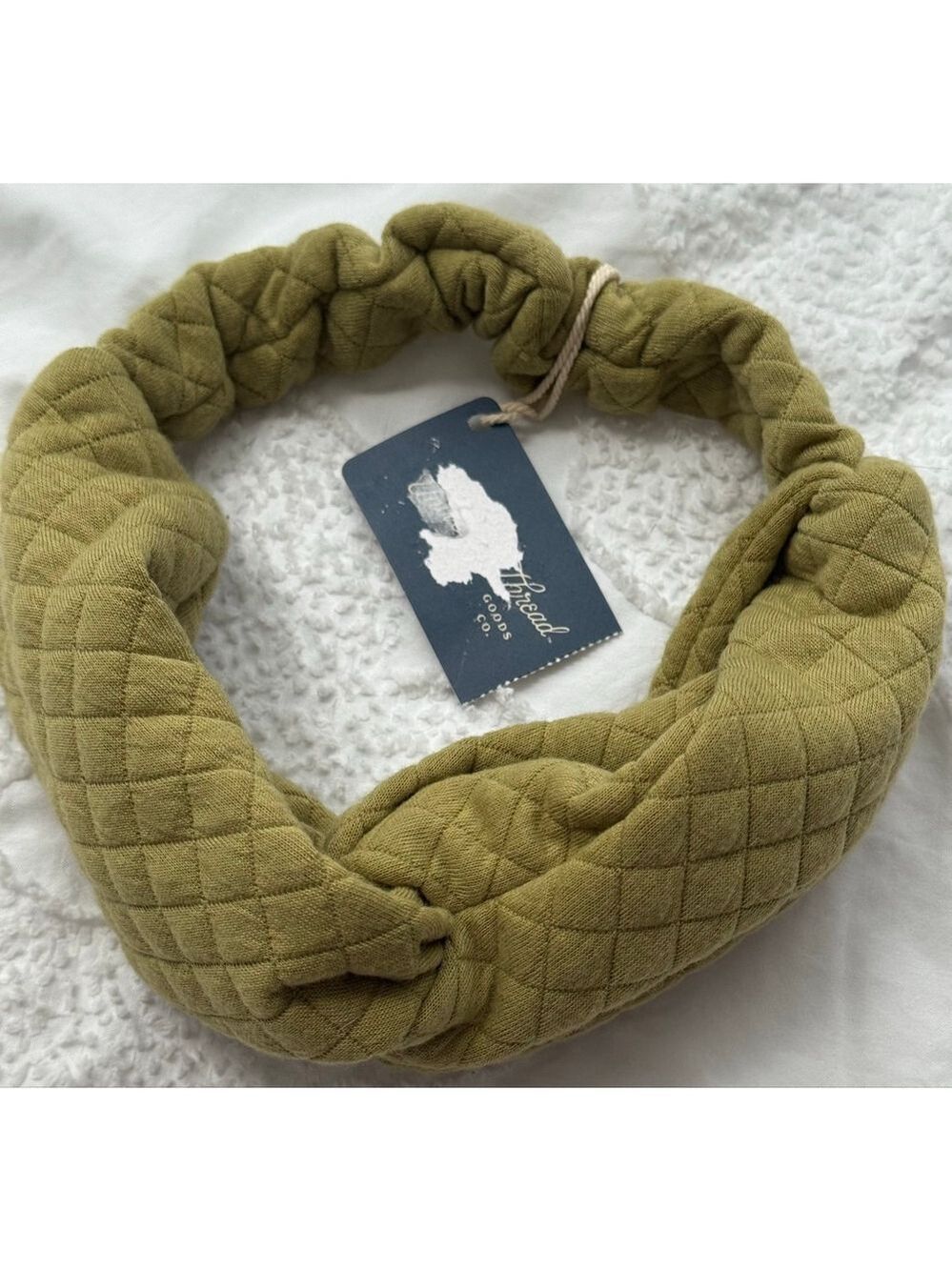 Women's Universal Thread Green Quilted Headband One Size